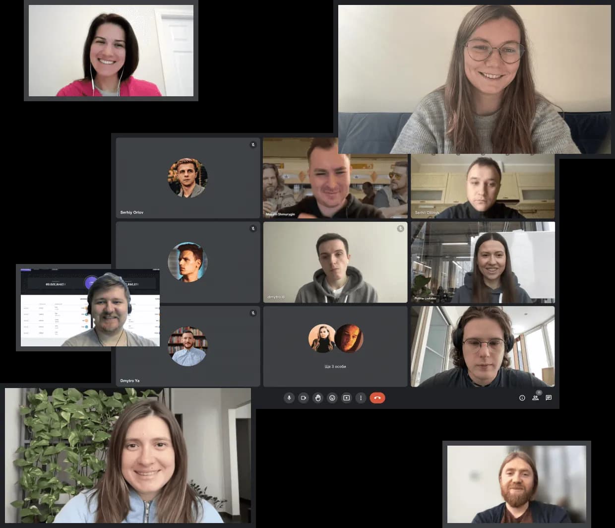 Tech Ask team members on a video call